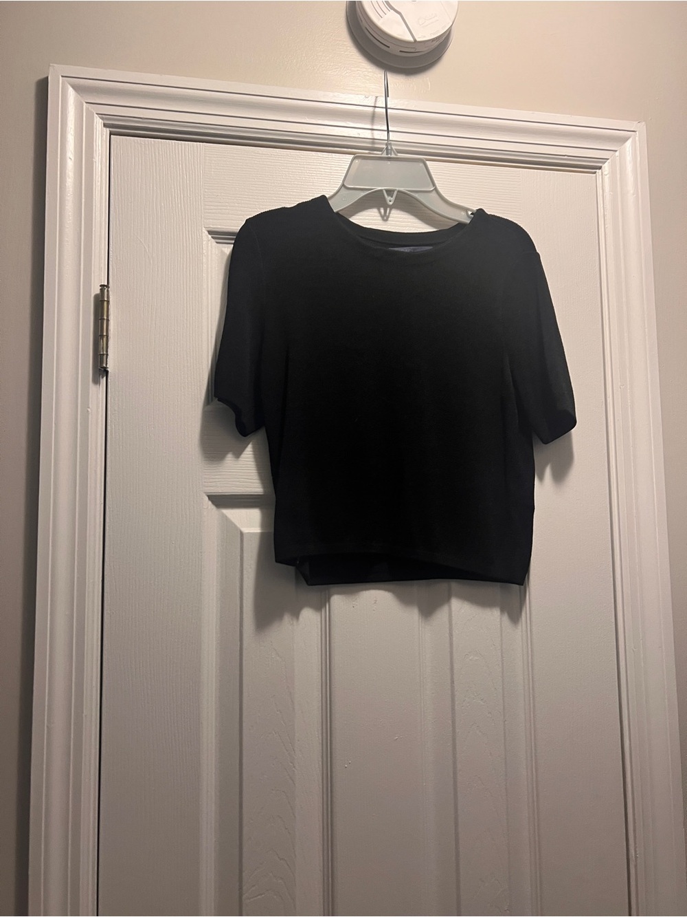 RACHEL Rachel Roy Black Short Sleeve Crop Tee